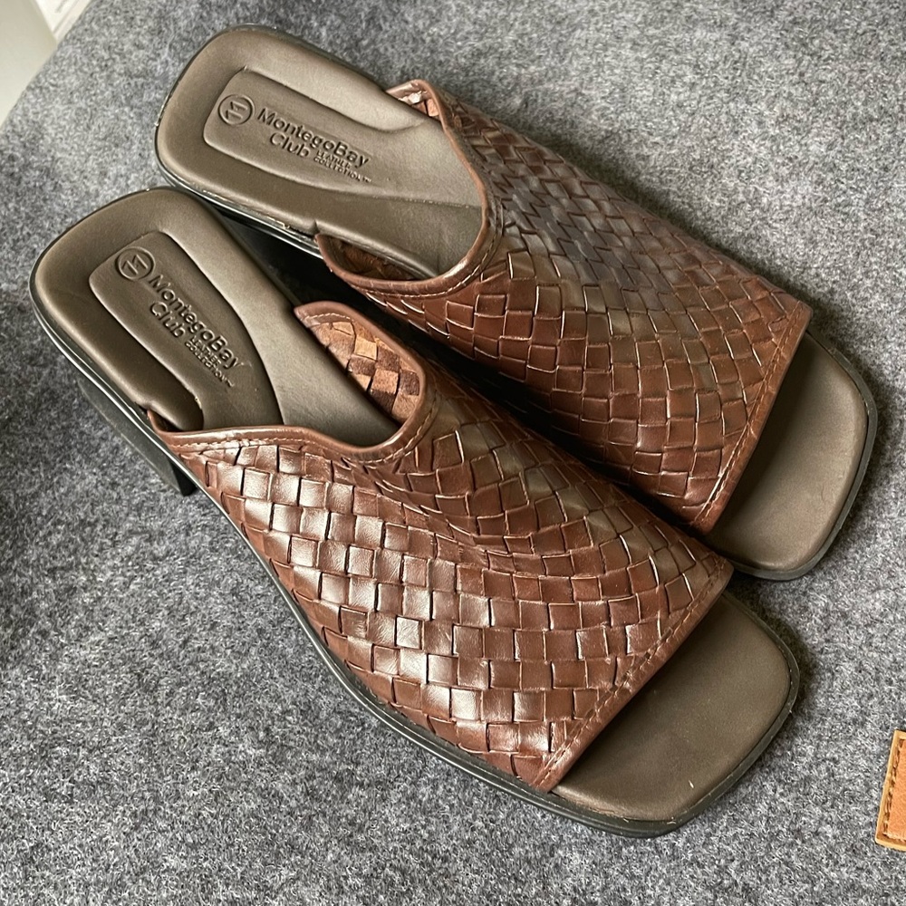 Quilted/woven style slippers - Picture 2 of 5
